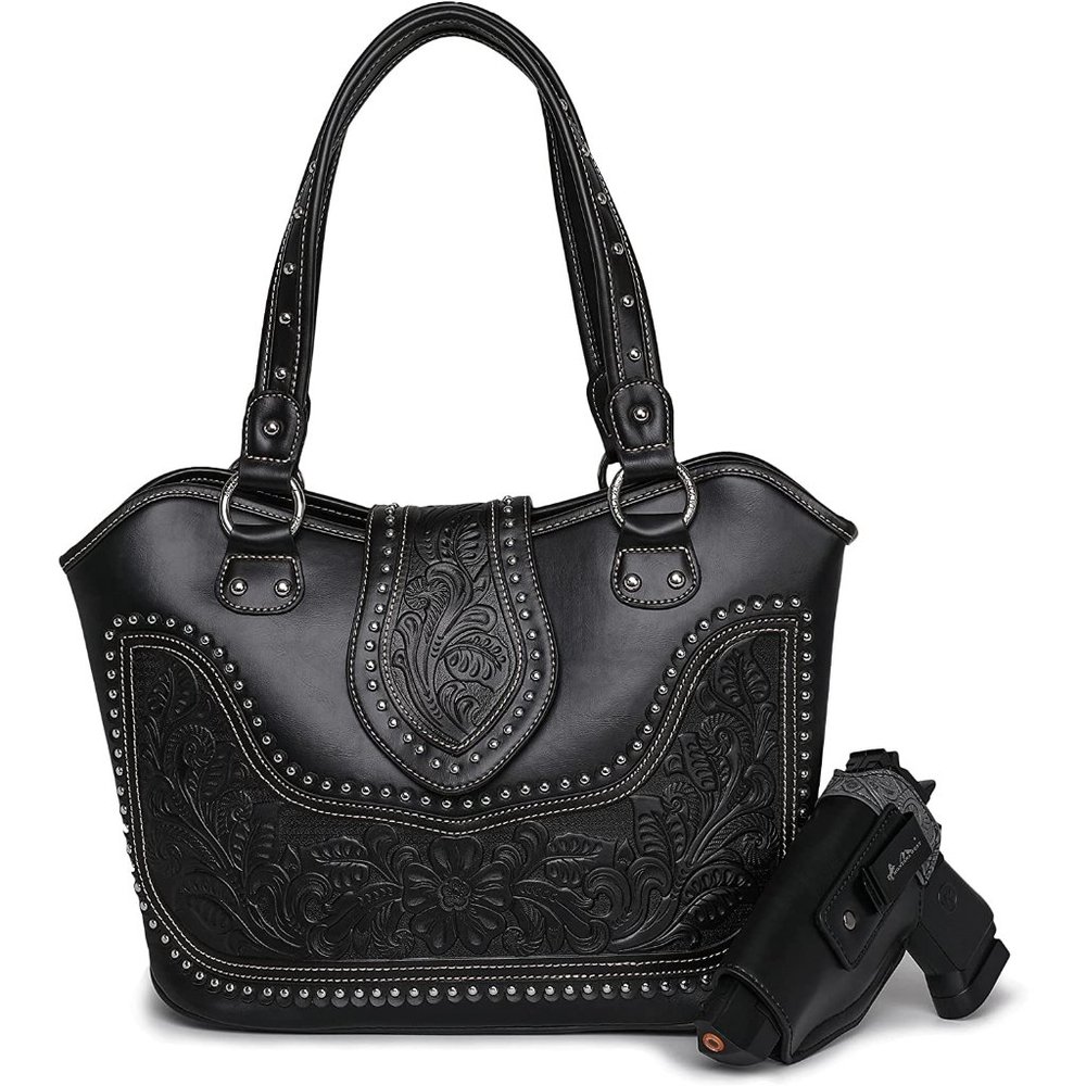 Montana West Women's Western Handbag Tooling Shoulder Bag Concealed Carry Purse - Picture 3 of 16